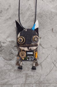 画像1: G*-ROBO：機械猫2wayシリーズ【2】ブローチ＆ペンダント (1)
