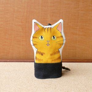 画像1: POTU：キーカバー&バッグチャーム　茶トラ (1)