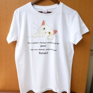 画像1: POTU：Ｔシャツ　レディースＭサイズ　オッドアイ (1)