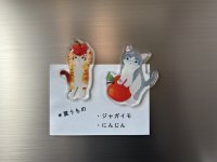 画像1: やまなかようこ:アクリルマグネット【茶トラ】(全額寄付)