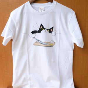 画像1: POTU：Ｔシャツ　男女兼用Ｍサイズ　さんま泥棒 (1)