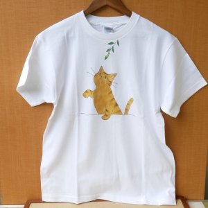 画像1: POTU：Ｔシャツ　男女兼用Ｍサイズ　葉っぱ (1)