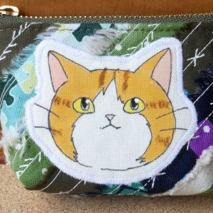 画像2: POTU：手乗りポーチ　茶白 (2)