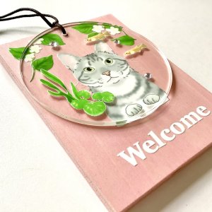 画像3: 9nyan：Welcome プレート ＊サバトラ＊ (3)