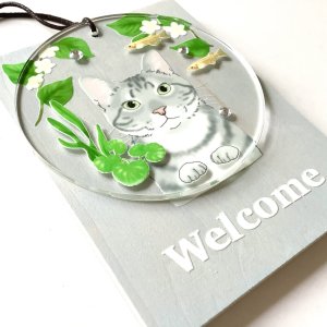 画像9: 9nyan：Welcome プレート ＊サバトラ＊ (9)