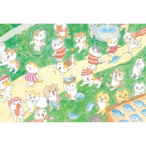 画像5: 向日葵きのこ：ポストカード　横タイプ　公園のねこたち (5)