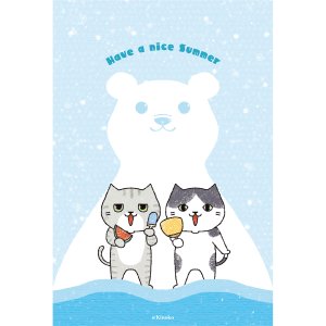 画像2: 向日葵きのこ：ポストカード　縦タイプ　シロクマ (2)