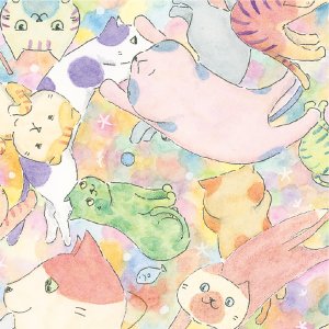 画像8: 向日葵きのこ：ポストカード　横タイプ　猫いっぱい (8)