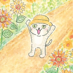 画像7: 向日葵きのこ：ポストカード　縦タイプ　ひまわり (7)