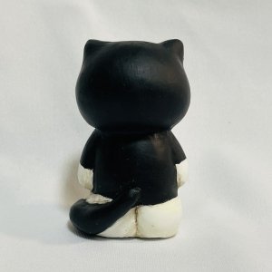 画像6: Nick9：樹脂のフィギュア　ねこのあきんこ　クロはちわれ (6)
