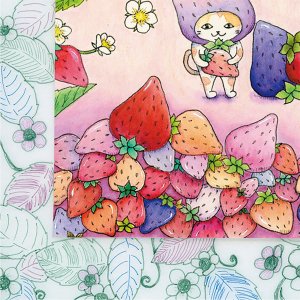 画像9: 向日葵きのこ：ポストカード　縦タイプ　いちご (9)