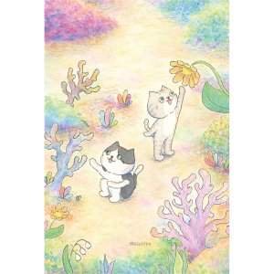 画像2: 向日葵きのこ：ポストカード　縦タイプ　さんごの森 (2)