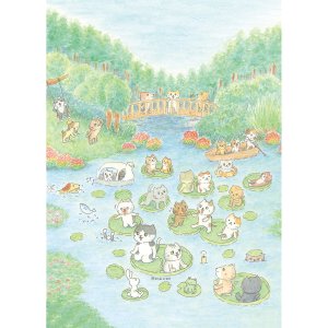 画像2: 向日葵きのこ：ポストカード　縦タイプ　ハスの池 (2)