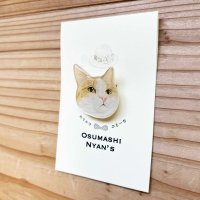 画像1: kikogurumi : おでかけぶろーち（手描き ／ 茶シロ）