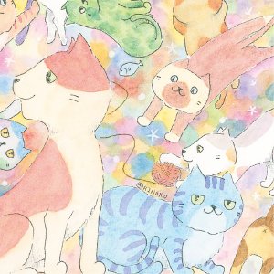 画像10: 向日葵きのこ：ポストカード　横タイプ　猫いっぱい (10)