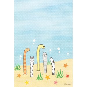 画像5: 向日葵きのこ：ポストカード　縦タイプ　ちんあなご (5)