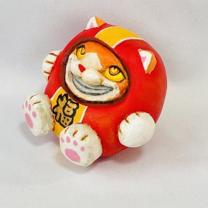 画像2: Nick9：樹脂のフィギュア　レーシングねこダルマ (2)