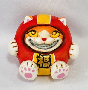 画像7: Nick9：樹脂のフィギュア　レーシングねこダルマ (7)