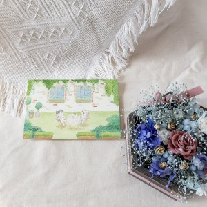 画像3: 向日葵きのこ：ポストカード　横タイプ　ティータイム (3)