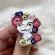 画像2: KARENTO.K.N：愛の花　手刺繍ブローチ (2)