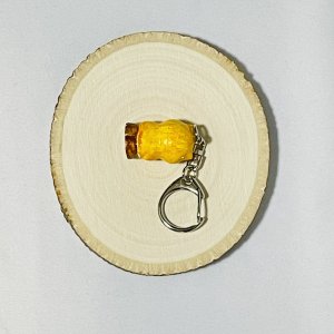 画像4: Nick9：樹脂のミニチュアキーホルダー　パーカーネコイエロー (4)