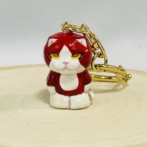 画像1: Nick9：樹脂のミニチュアキーホルダー　あずきねこ (1)