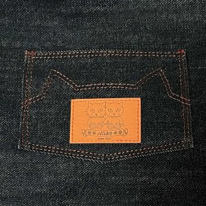 画像3: Nick9：猫耳ステッチのデニムトート　裏地付き (3)