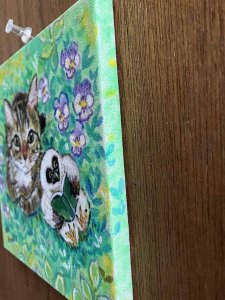 画像3: ドレミかんぱにー：キャンバスアート・原画「読書Time」（一部寄付） (3)