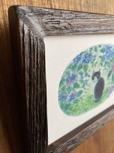 画像3: ドレミかんぱにー：彩色銅版画・原画「紫陽花の小径」（一部寄付） (3)