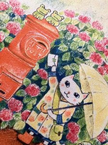画像2: ドレミかんぱにー：スマホ＆メガネ拭き「紫陽花と郵便ポスト」（一部寄付） (2)