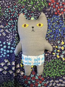 画像1: まめ屋：着せかえぱんつねこ　グレー (1)