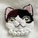画像1: KARENTO.K.N：オシャレな猫ちゃん（三毛猫）　手刺繍ブローチ (1)