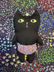 画像1: まめ屋：着せかえぱんつねこ　黒 (1)