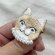 画像3: KARENTO.K.N：オシャレな猫ちゃん（茶ハチワレ）　手刺繍ブローチ (3)