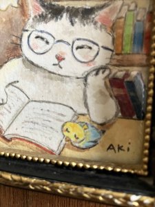 画像4: ドレミかんぱにー：水彩画・原画「眠くなっちゃった」（一部寄付） (4)