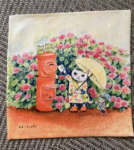 画像1: ドレミかんぱにー：スマホ＆メガネ拭き「紫陽花と郵便ポスト」（一部寄付） (1)