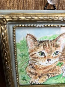 画像3: ドレミかんぱにー：水彩画・原画「四葉のクローバー」（一部寄付） (3)