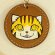画像2: Nick9：本革の手描きアートキーホルダー　あきんこ　とら (2)