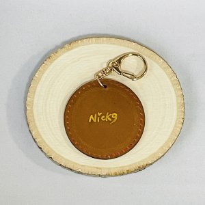 画像3: Nick9：本革の手描きアートキーホルダー　あきんこ　とら (3)