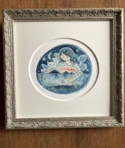 画像1: ドレミかんぱにー：彩色銅版画・原画「海のふた」（一部寄付） (1)