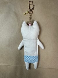 画像1: まめ屋：ぱんつねこリップケース　白