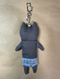 画像1: まめ屋：ぱんつねこリップケース　グレー