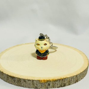 画像1: Nick9：樹脂のミニチュアキーホルダー　コック　ブラック (1)