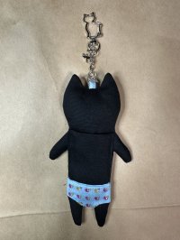 画像1: まめ屋：ぱんつねこリップケース　黒