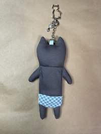 画像1: まめ屋：ぱんつねこリップケース　グレー