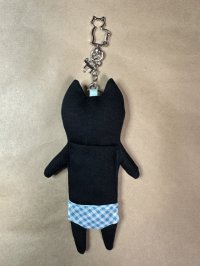 画像1: まめ屋：ぱんつねこリップケース　黒