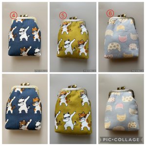 画像3: kiki：ねこ口金のたて型ポーチ(15種) (3)