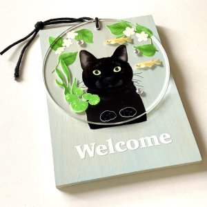 画像7: 9nyan：Welcome プレート ＊クロネコ＊ (7)