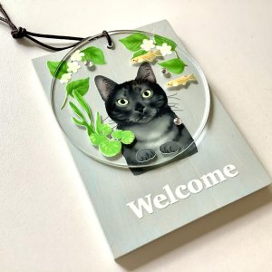 画像7: 9nyan：Welcome プレート ＊黒トラ＊ (7)