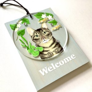 画像8: 9nyan：Welcome プレート ＊キジトラ＊ (8)